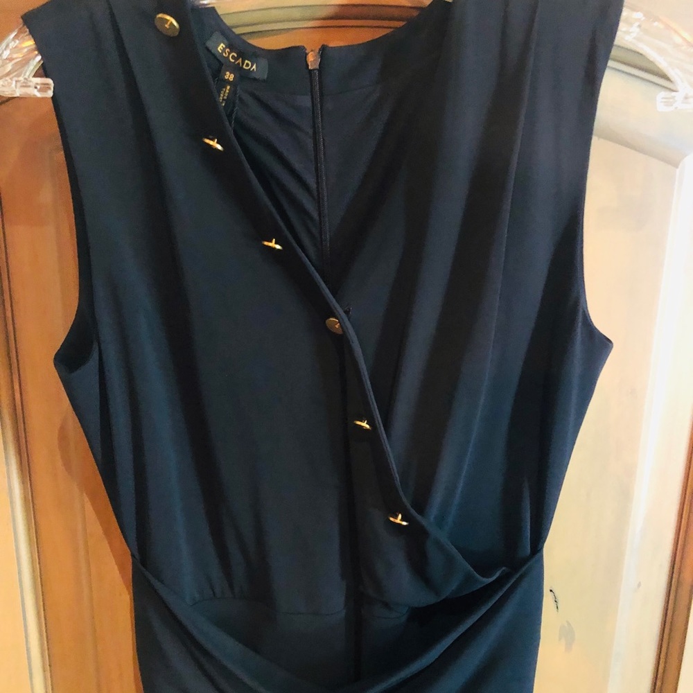 NWT ESCADA dress, navy blue,4,sleeveless,BEAUTY